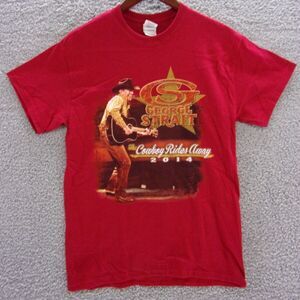 George Strait Shirt Mens Medium Cowboy Rides Away Concert Final Show 2014 Tour